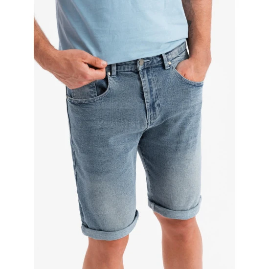Vīriešu gaiši zili džinsa šorti Ragat V1 OM-SRDS-0164