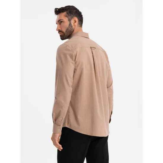 Vīriešu gaiši brūns krekls Arlas V7 OM-SHCS-0134