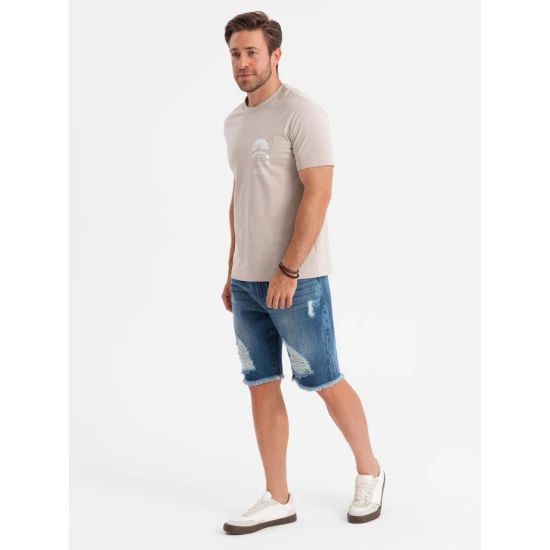 Vīriešu zili džinsa šorti Urban V3 OM-SRDS-0157