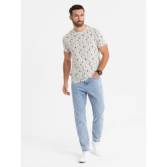 Vīriešu balts T-krekls Authentic V1 OM-TSFP-0225