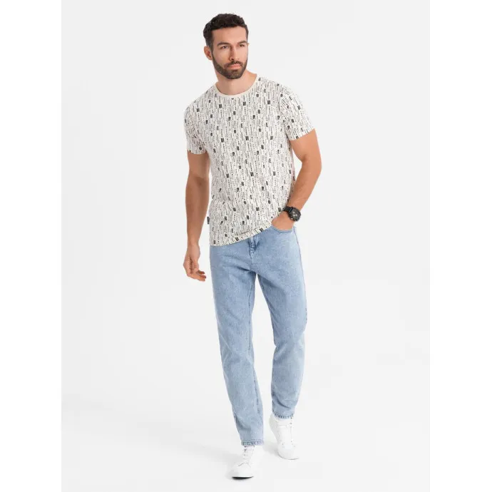 Vīriešu balts T-krekls Authentic V1 OM-TSFP-0225