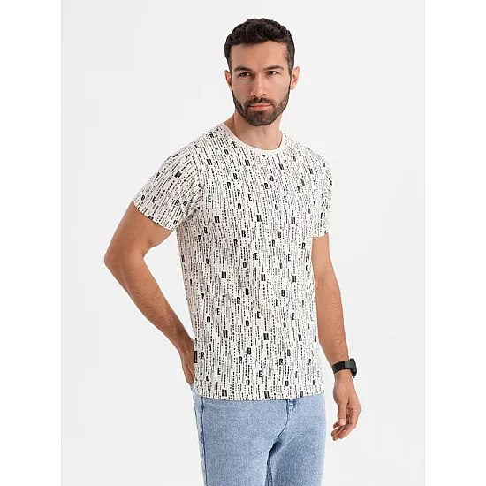 Vīriešu balts T-krekls Authentic V1 OM-TSFP-0225