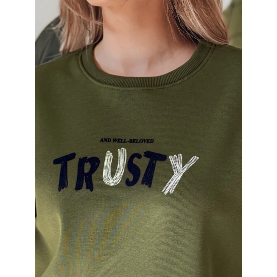 Sieviešu haki džemperis Trusty BY1409
