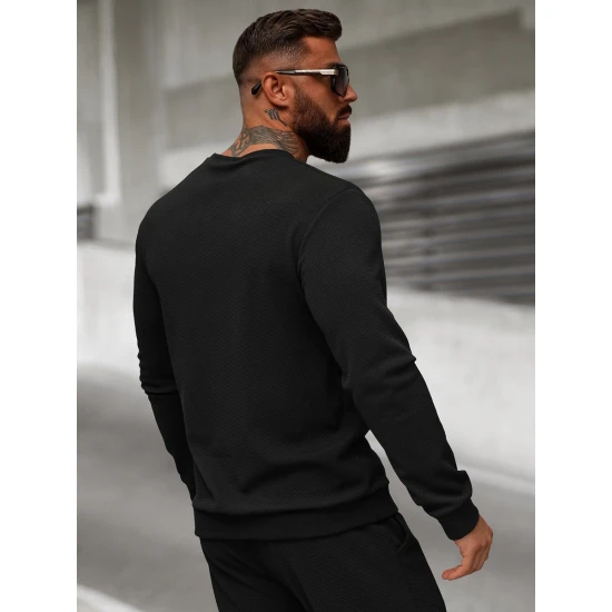 Vīriešu melns džemperis Icon O/D7394Z