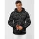Vīriešu melns džemperis ar kapuci Dani JS/8B1235/3Z