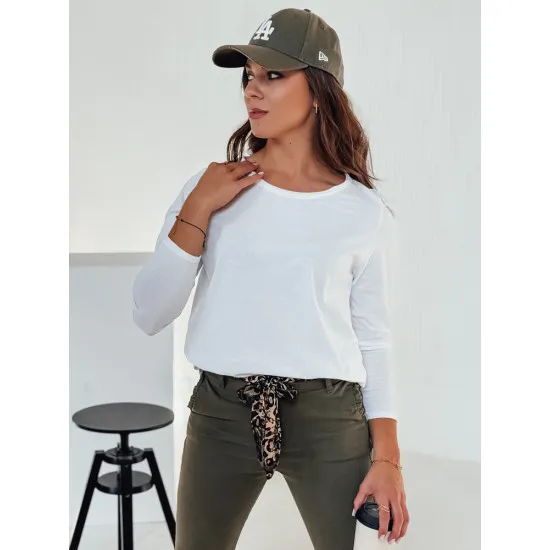Sieviešu balta blūze ar kulonu Minimoda RY2679