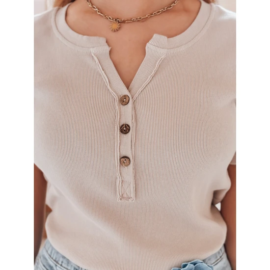 Sieviešu blūze brūnā krāsā Kiss Look RY2834