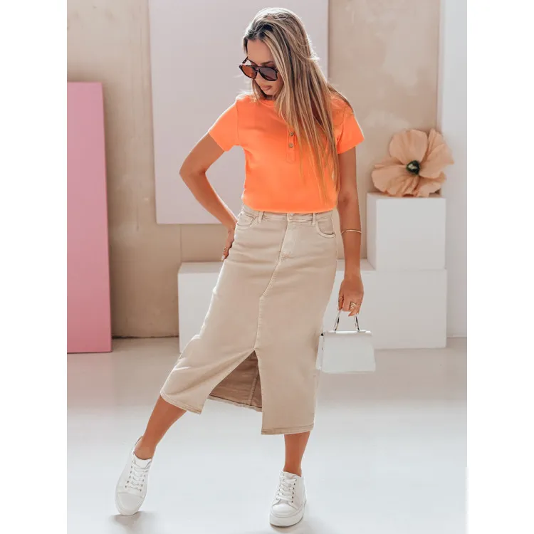 Sieviešu blūze oranžā krāsā Kiss Look RY2840