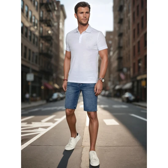 Vīriešu zili īsi džinsa šorti Gin SX2489