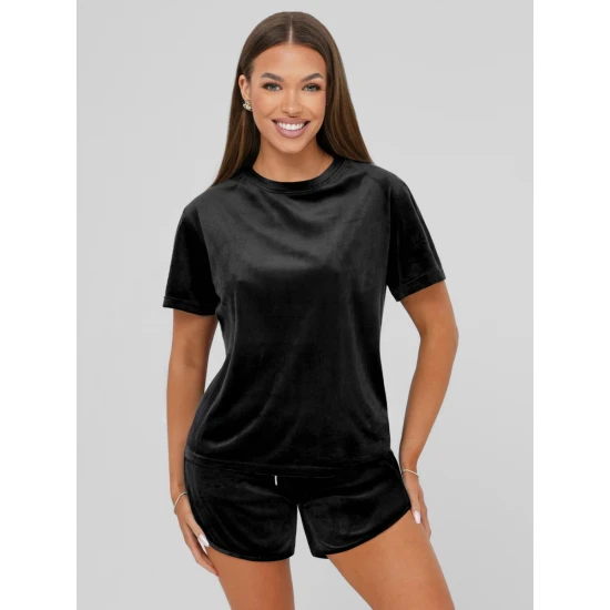 Sieviešu melns velūra komplekts Mona JS/35C1717/3