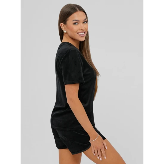 Sieviešu melns velūra komplekts Mona JS/35C1717/3