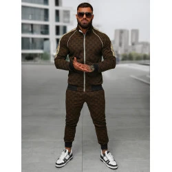 Vīriešu brūns treniņtērpu komplekts Design