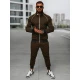 Vīriešu brūns treniņtērpu komplekts Design