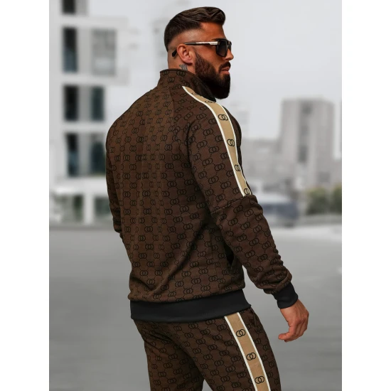 Vīriešu brūns treniņtērpu komplekts Design