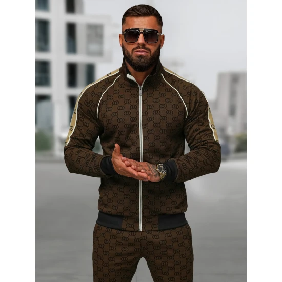 Vīriešu brūns treniņtērpu komplekts Design