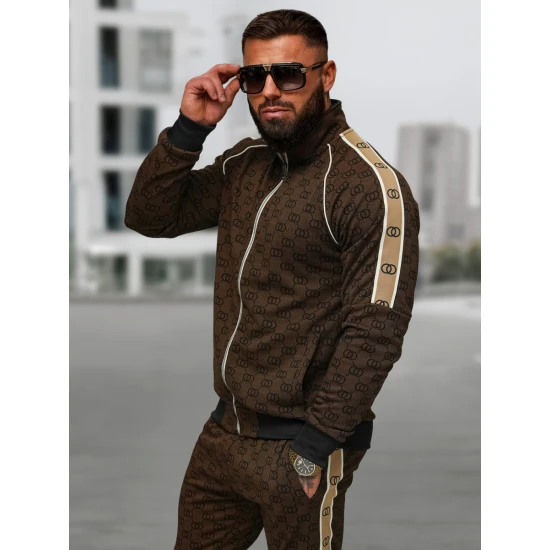 Vīriešu brūns treniņtērpu komplekts Design