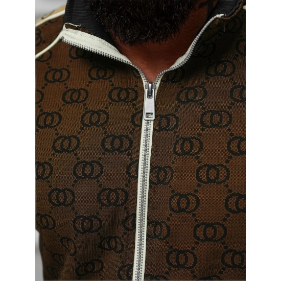 Vīriešu brūns treniņtērpu komplekts Design