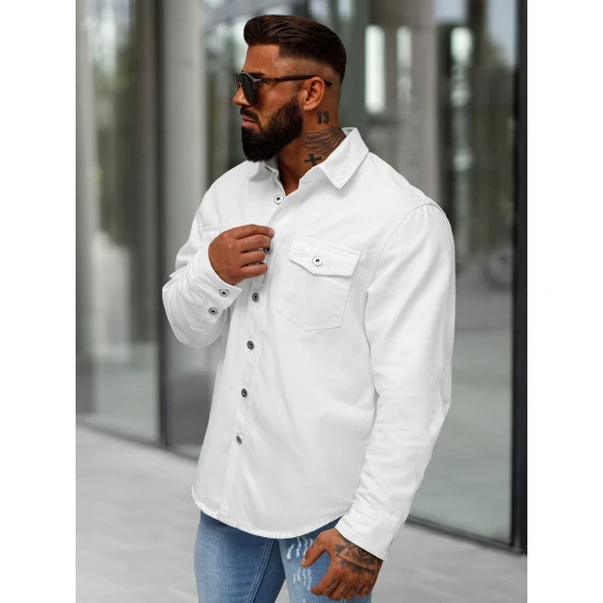 Vīriešu balts džinsa krekls Tol L/CA777/2