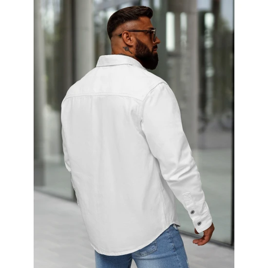 Vīriešu balts džinsa krekls Tol L/CA777/2