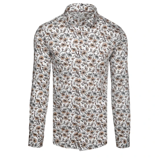 Vīriešu puķains brūns krekls Stifer DX2667