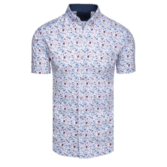 Vīriešu balts krekls ar īsām piedurknēm Toby KX1069