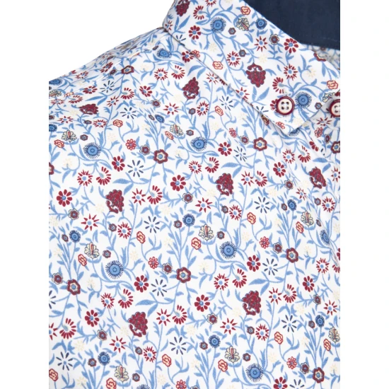 Vīriešu balts krekls ar īsām piedurknēm Toby KX1069