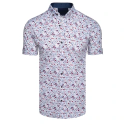 Vīriešu balts krekls ar īsām piedurknēm Ty