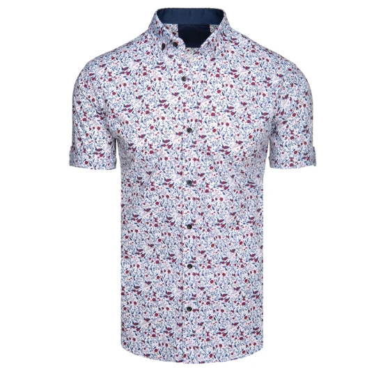 Vīriešu balts krekls ar īsām piedurknēm Ty KX1071