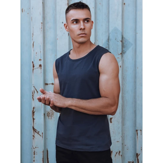 Vīriešu tumši zils T-krekls Lock RX5622