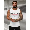 Balts vīriešu krekls bez piedurknēm Black JS/8B1712/1