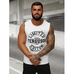 Vīriešu balts krekls bez piedurknēm Ferguson