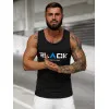 Vīriešu melns krekls bez piedurknēm Black2 JS/8B1707/3Z