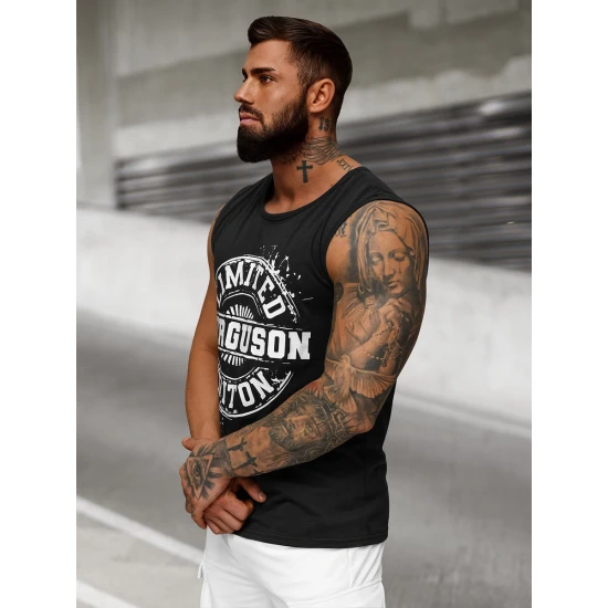 Vīriešu melns krekls bez piedurknēm Ferguson JS/8B1725/3Z