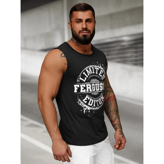 Vīriešu melns krekls bez piedurknēm Ferguson JS/8B1725/3Z