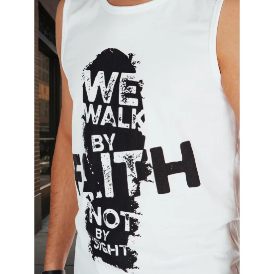 Vīriešu balts krekls bez piedurknēm Faith RX5658