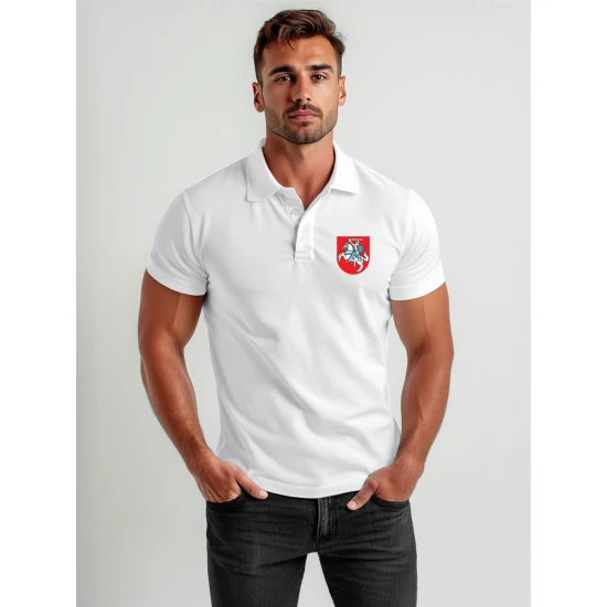 Vīriešu balts polo krekls Herb JS/8T80