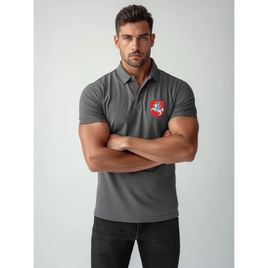 Vīriešu tumši pelēks polo krekls Herb JS/8T80