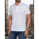 Vīriešu balts polo krekliņš ar logo Emblēma PX0627
