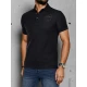 Vīriešu melns polo krekliņš ar logo Emblēma PX0624