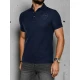 Vīriešu tumši zils polo krekls ar logo Emblēma PX0625