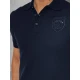 Vīriešu tumši zils polo krekls ar logo Emblēma PX0625