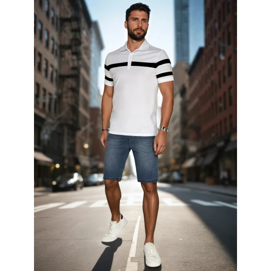 Vīriešu balts polo krekliņš Lima PX0628