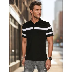 Vīriešu melns polo krekliņš Lima