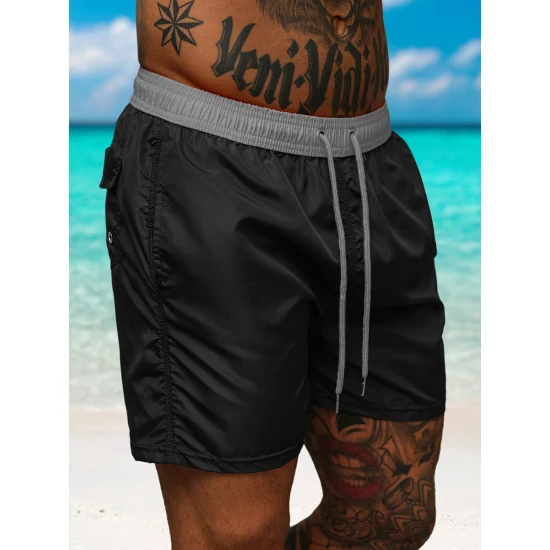 Vīriešu šorti melni/pelēki Renald JS/17K561/3