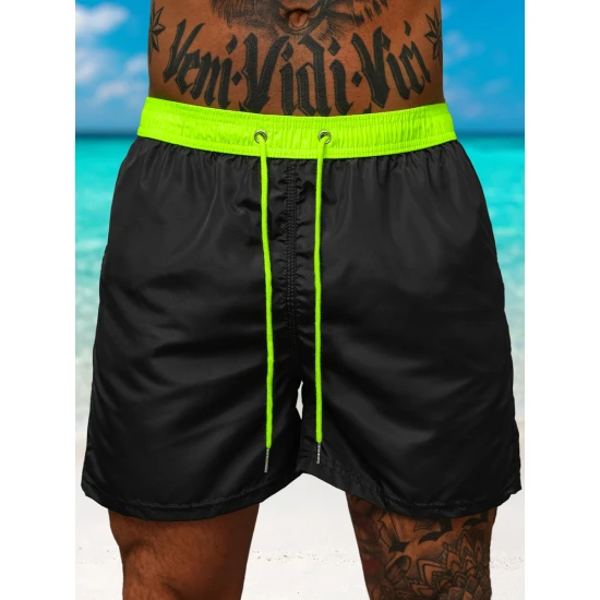 Vīriešu šorti melni/zaļi Renald JS/17K561/5