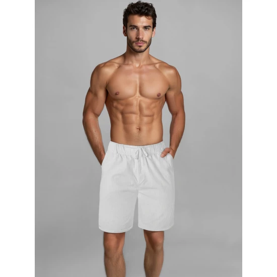 Vīriešu balti šorti Akel TMK/DC809/2