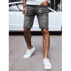 Vīriešu tumši pelēki džinsa šorti Gun