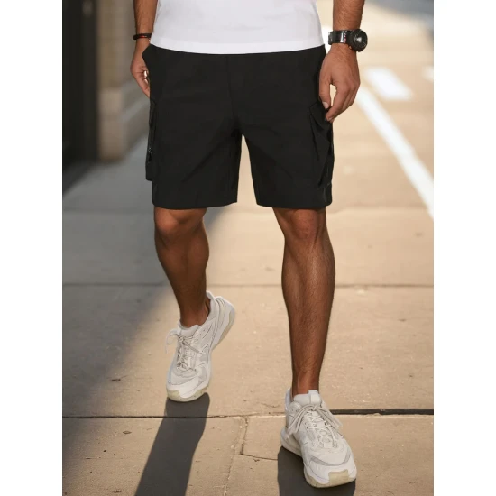 Vīriešu melni šorti Stone SX2503