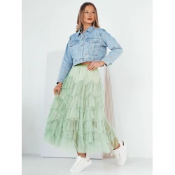 Sieviešu piparmētru krāsas tilla svārki Milani