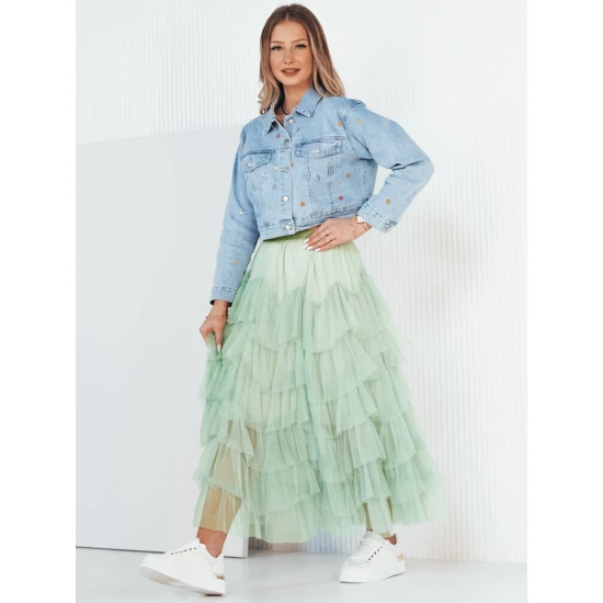 Sieviešu piparmētru krāsas tilla svārki Milani CY0430